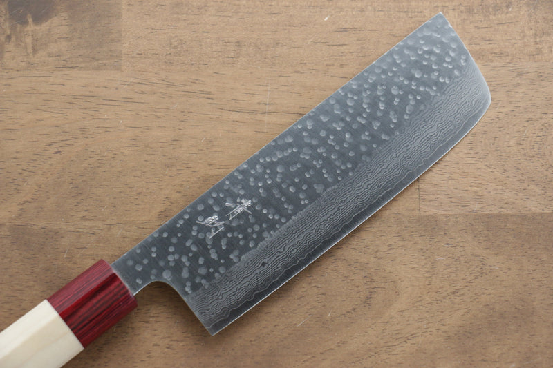 Seisuke VG10 16 couche Damaacus martelé Nakiri  165mm Magnolia Manipuler - japanny-FR