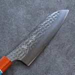 Yu Kurosaki Senko Ei R2/SG2 Martelé Santoku  165mm Padoauk(turquoise avec anneau) Manipuler - japanny-FR