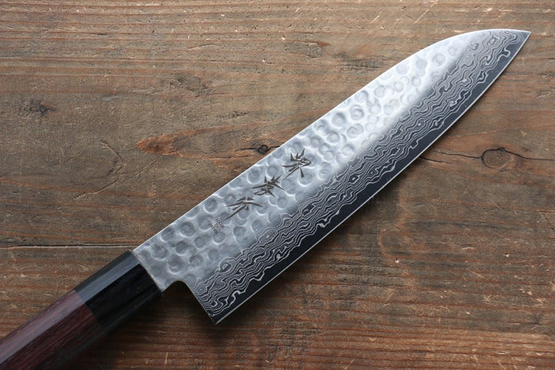 Sakai Takayuki 45 Layer Damascus Japanese Chef's Gyuto, Santoku & Petty Knife with Shitan Handle Set - japanny-FR