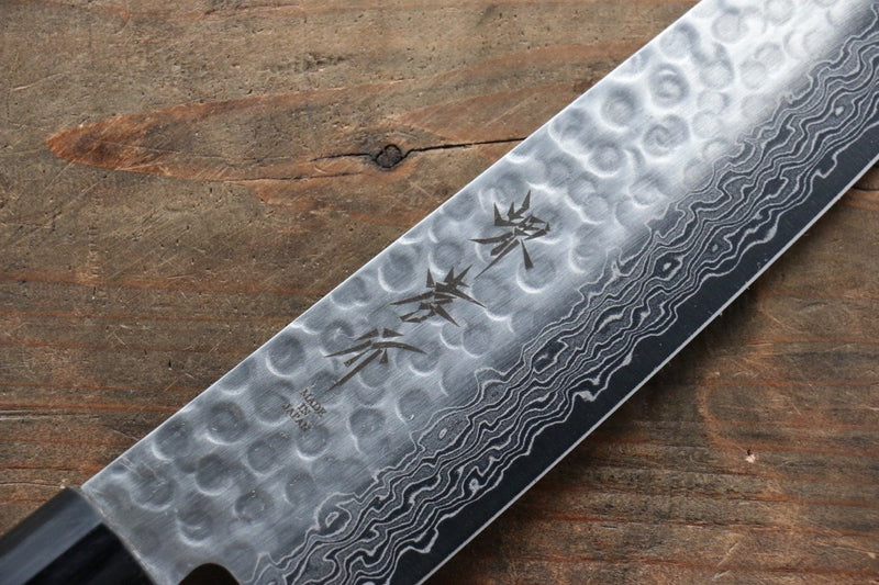 Sakai Takayuki 45 Layer Damascus Japanese Chef's Gyuto, Santoku & Petty Knife with Shitan Handle Set - japanny-FR