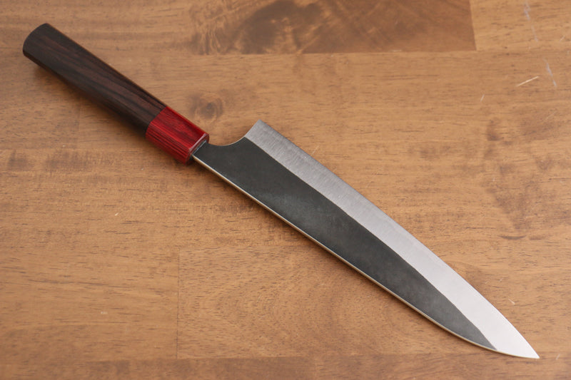 Yoshimi Kato Super Bleu Kurouchi Gyuto  210mm Shitan Manipuler - japanny-FR