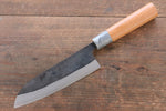 Nao Yamamoto Acier Blanc No.2 Kurouchi Damas Santoku  170mm Cerisier américain Manipuler - japanny-FR