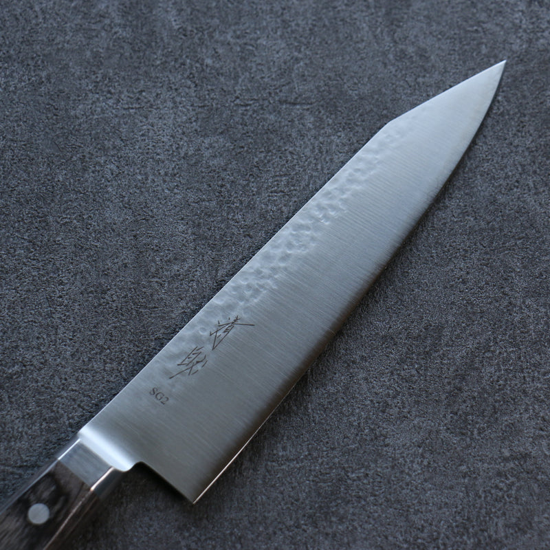 Seisuke SG2 Martelé Gyuto  210mm Bois de pakka Gris Manipuler - japanny-FR