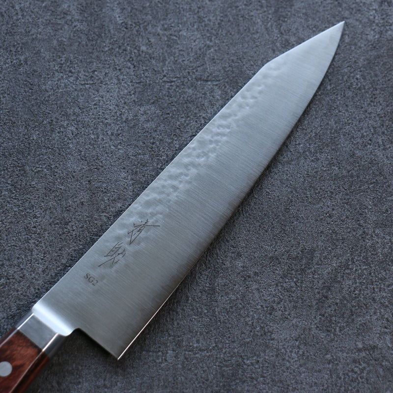 Seisuke SG2 Martelé Kirituke Gyuto  210mm Acajou Manipuler - japanny-FR