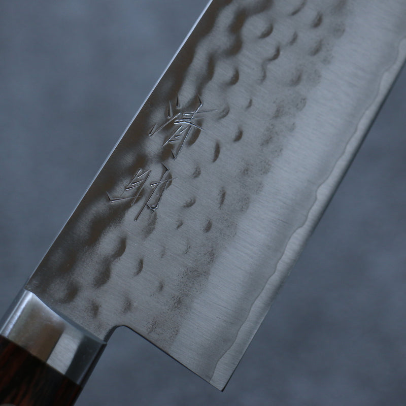 Seisuke VG1 Martelé Santoku  165mm Acajou Manipuler - japanny-FR