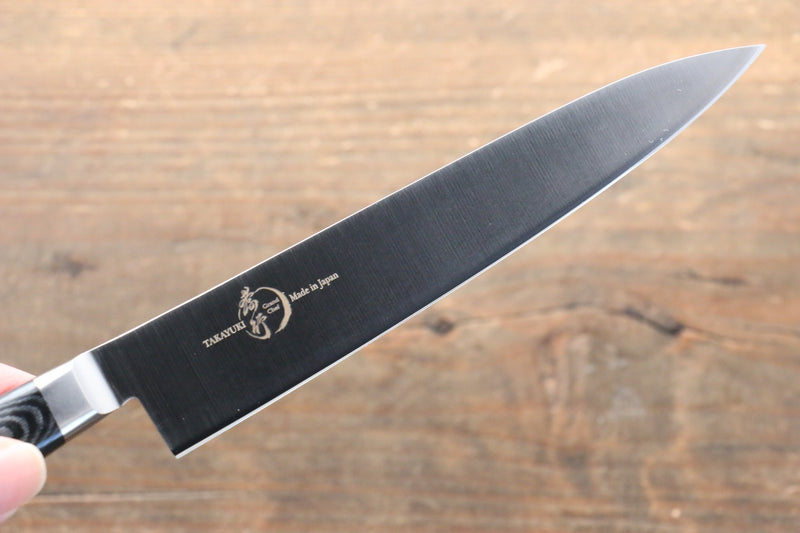 Sakai Takayuki Grand Chef Gran chef Acier suédois Petite-utilité 150mm Micarta noir Manipuler - japanny-FR