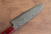 Nao Yamamoto VG10 Damas Santoku  170mm Bois de pakka rouge Manipuler - japanny-FR