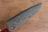 Nao Yamamoto VG10 Damas Santoku  170mm Bois de pakka rouge Manipuler - japanny-FR