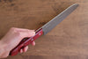 Nao Yamamoto VG10 Damas Santoku  170mm Bois de pakka rouge Manipuler - japanny-FR