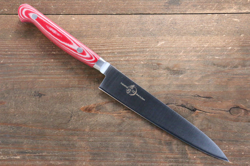 Sakai Takayuki Grand Chef Gran chef Acier suédois Petite-utilité 150mm Micarta rouge Manipuler - japanny-FR