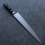 Seisuke VG10 Damas Sujihiki  270mm Bois de pakka noir Manipuler - japanny-FR