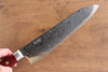 Seisuke Nami AUS10 Finition miroir Damas Gyuto  210mm Bois de pakka rouge Manipuler - japanny-FR