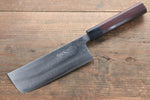 Takayuki Iwai Acier Bleu No.2 Damas Nakiri  170mm Shitan Manipuler - japanny-FR