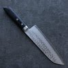 Seisuke VG10 Damas Santoku  165mm Bois de pakka noir Manipuler - japanny-FR