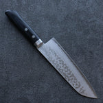 Seisuke VG10 Damas Santoku  165mm Bois de pakka noir Manipuler - japanny-FR