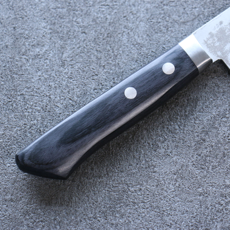 Seisuke VG10 Damas Santoku  165mm Bois de pakka noir Manipuler - japanny-FR