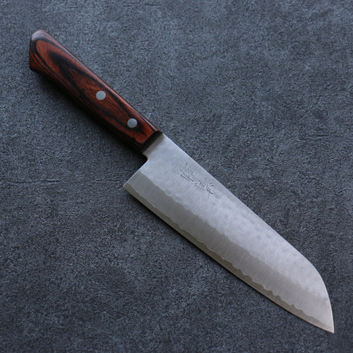 Seisuke VG1 Martelé Santoku  165mm Acajou Manipuler - japanny-FR