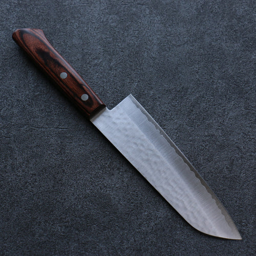 Seisuke VG1 Martelé Santoku  165mm Acajou Manipuler - japanny-FR