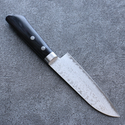 Seisuke VG10 Damas Petit Santoku  135mm Bois de pakka noir Manipuler - japanny-FR