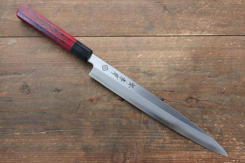 Sakai Takayuki Yanagiba Knife World Sushi Skills Institute Special Edition Red - japanny-FR