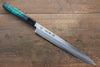 Sakai Takayuki Yanagiba Knife World Sushi Skills Institute Special Edition Green - japanny-FR