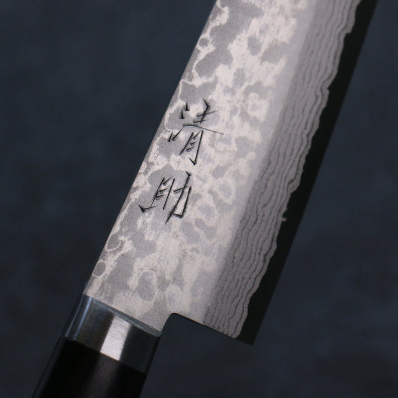 Seisuke VG10 Damas Gyuto  180mm Bois de pakka noir Manipuler - japanny-FR