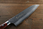 Sakai Takayuki VG10 33-Couches Damas Santoku  180mm Bois d'acajou Pakka Manipuler - japanny-FR