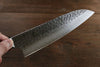 Sakai Takayuki VG10 33-Couches Damas Santoku  180mm Bois d'acajou Pakka Manipuler - japanny-FR