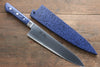 Seisuke Seiten Molybdene Gyuto  210mm Bois de pakka bleu Manipuler avec Gaine - japanny-FR