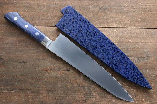 Seisuke Seiten Molybdene Gyuto  210mm Bois de pakka bleu Manipuler avec Gaine - japanny-FR