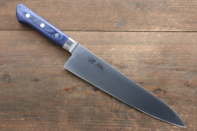 Seisuke Seiten Molybdene Gyuto  210mm Bois de pakka bleu Manipuler avec Gaine - japanny-FR