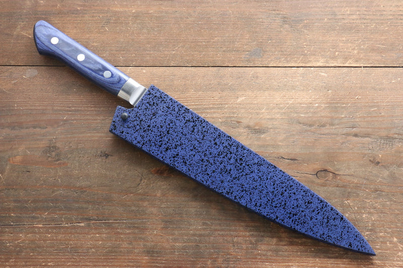 Seisuke Seiten Molybdene Gyuto  210mm Bois de pakka bleu Manipuler avec Gaine - japanny-FR