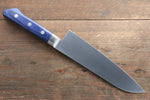 Seisuke Seiten Molybdene Santoku  180mm Bois de pakka bleu Manipuler avec Gaine - japanny-FR