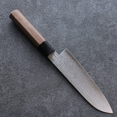 Seisuke VG10 Damas Santoku  165mm Noix Manipuler - japanny-FR