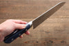 Seisuke Seiten Molybdene Santoku  180mm Bois de pakka bleu Manipuler avec Gaine - japanny-FR