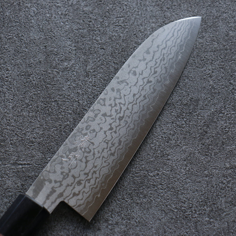 Seisuke VG10 Damas Santoku  165mm Noix Manipuler - japanny-FR