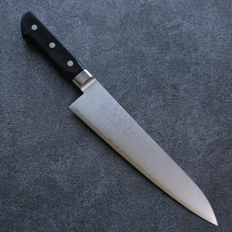 Seisuke VG10 Damas Gyuto  210mm Bois de pakka noir Manipuler - japanny-FR