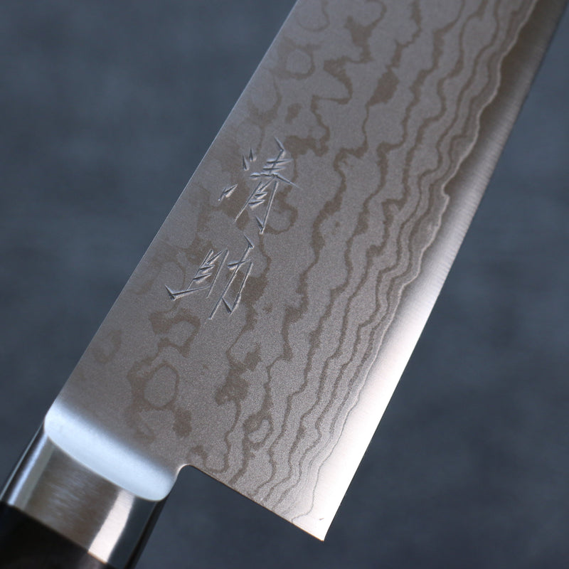 Seisuke VG10 Damas Gyuto  210mm Bois de pakka noir Manipuler - japanny-FR