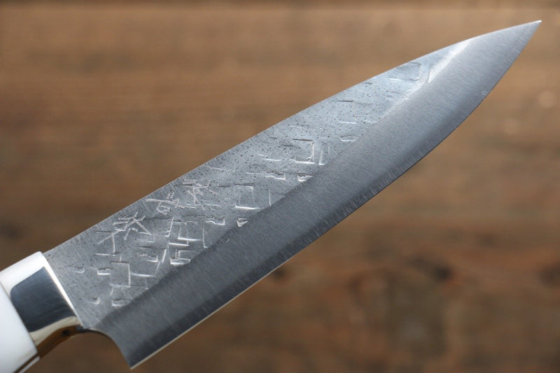 Takeshi Saji SRS13 Martelé Petite-utilité  130mm Pierre blanche Manipuler - japanny-FR
