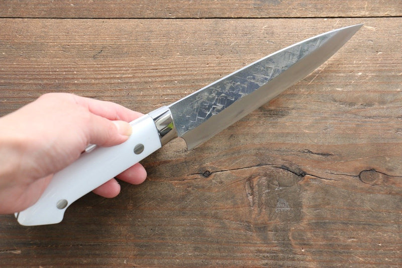Takeshi Saji SRS13 Martelé Petite-utilité  130mm Pierre blanche Manipuler - japanny-FR