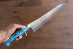 Yu Kurosaki Senko Ei R2/SG2 Martelé Gyuto  270mm Turquoise Manipuler - japanny-FR