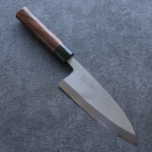 Seisuke Acier Bleu Kasumitogi Deba  165mm Bois de rose Manipuler - japanny-FR