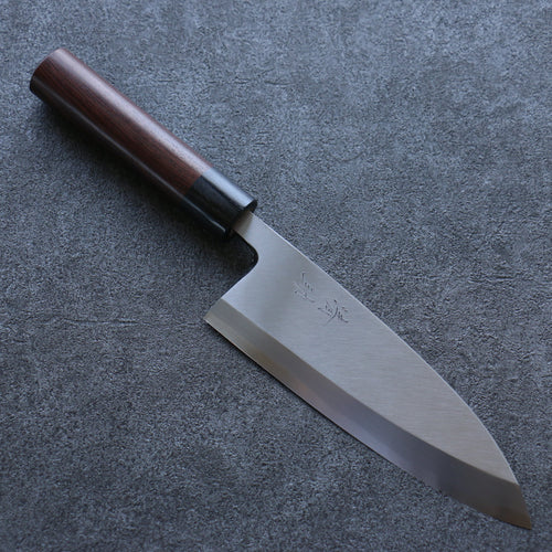 Seisuke Acier Bleu Kasumitogi Deba  180mm Bois de rose Manipuler - japanny-FR