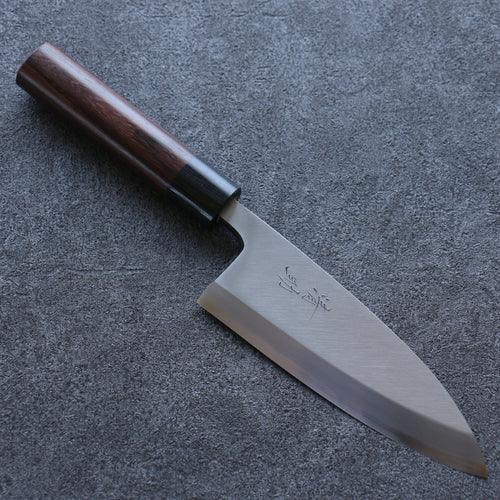 Seisuke Acier Bleu Kasumitogi Deba  150mm Bois de rose Manipuler - japanny-FR