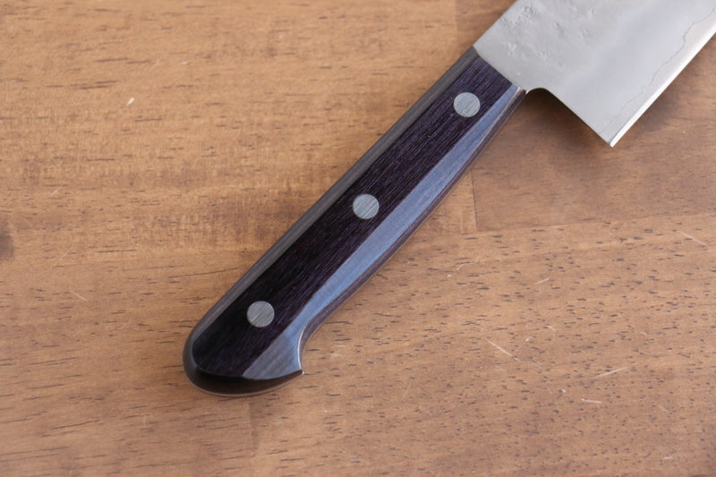 Seisuke Budou Acier argenté NO.3 Nashiji Gyuto  210mm Bois de Pakka Purple Manipuler - japanny-FR