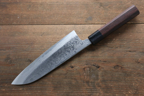 Takayuki Iwai Acier Bleu No.2 Damas Funayuki  180mm Shitan Manipuler - japanny-FR