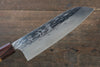 Yu Kurosaki Juhyo R2/SG2 Martelé Santoku  165mm Keyaki (orme japonais) Manipuler - japanny-FR