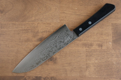 Nao Yamamoto VG10 Damas Santoku  170mm Bois de pakka noir Manipuler - japanny-FR