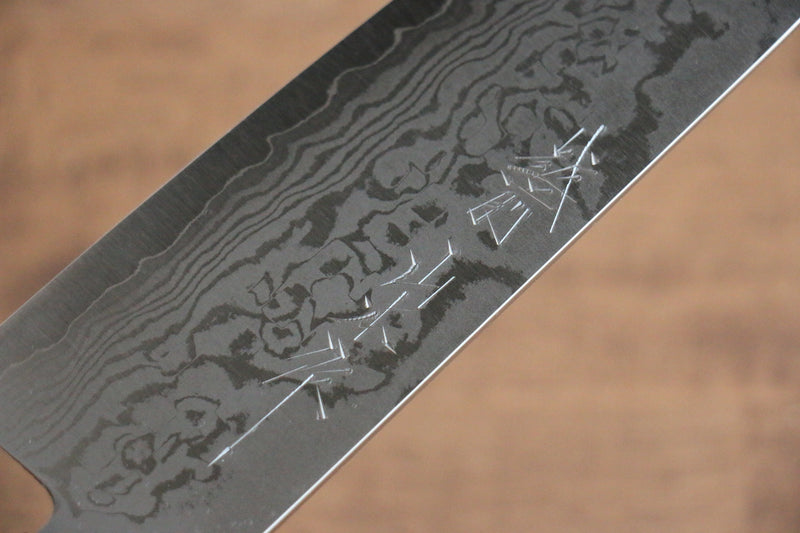 Nao Yamamoto VG10 Damas Santoku  170mm Bois de pakka noir Manipuler - japanny-FR