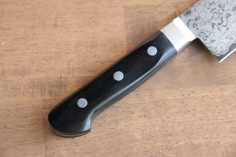 Seisuke VG10 8 Couche de Damas Migaki Terminé Santoku  165mm Bois de pakka noir Manipuler - japanny-FR